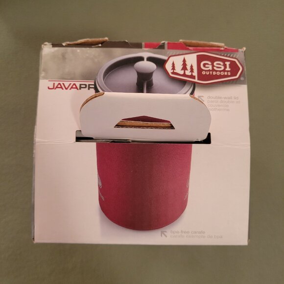 GSI Outdoors 30 Fl. oz. Java Press- Portable French Press Coffee Red Color - Picture 5 of 6